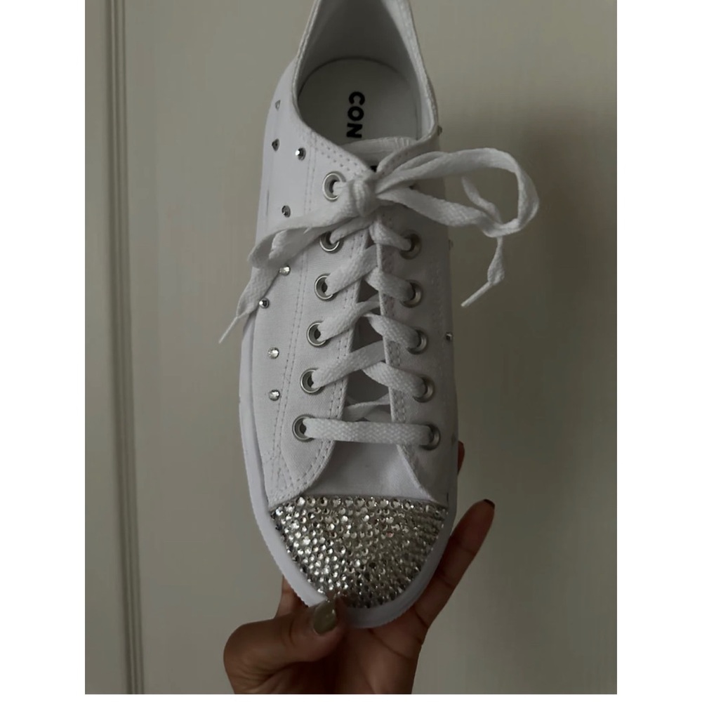 Customized blinged platform low tops
